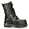 thumbnail image 3 of New Rock 373-S4 Black Leather Gothic Mid Calf Boots 36, 3 of 8
