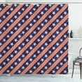 thumbnail image 1 of Ambesonne Prehistoric Country Shower Curtain, Patriot Star, 69"Wx75"L, Navy Coral Cream, 1 of 3