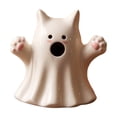 thumbnail image 2 of Halloween Ghost Decor Cat Ghost Figurine Spooky Cute Kitty Ghost Statue Resin Tabletop Sculpture Centerpiece for Mantel Shelf Desk Living Room Home Decoration, 2 of 6