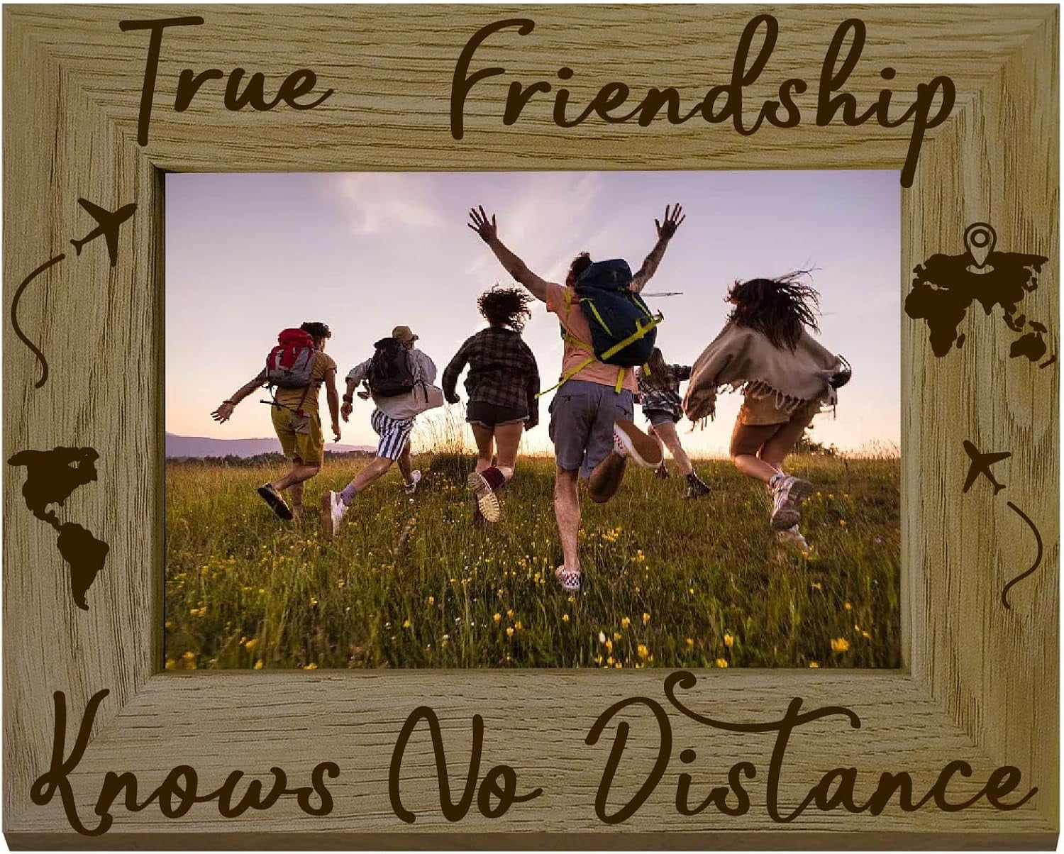 Friends Picture Frame Wood Photo Frame Personalised Quote Picture