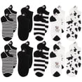 thumbnail image 1 of 5 pares de calcetines tobilleros para niña, creativos, cortos y elegantes, con estampado de vaca, 1 of 6