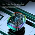 thumbnail image 4 of Meggemo Q7 Colorful Breathing Light Car Bluetooth MP3 Player FM Radio Transmitter PD20W Fast Charging Hands Free Calling High Speed Charging for Vehicle Use, 4 of 8