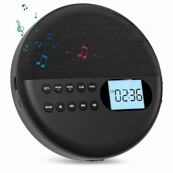 SDOTXA [Multi-Functional CD Player] Rechargeable Multi-Functional CD Player | USB Player  Dual Stereo Speaker  MP3 Player  Dual Wireless Speaker