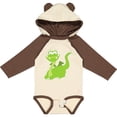 thumbnail image 3 of Inktastic Green Dragon Boys or Girls Long Sleeve Baby Bodysuit, 3 of 5