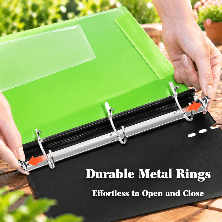 Six Pack Rigs 1.5 Inch Telescoping 3 Ring Binder - 6 Flexible Round With Customizable ...
