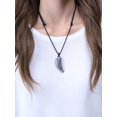 thumbnail image 2 of COAI Wolf Tooth Protection Amulet Map Jasper Stone Pendant Necklace for Men Women, 2 of 6