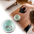 thumbnail image 2 of 3D Fish Ceramic Teacup, Celadon Porcelain Tea Bowl, Traditional Chinese Tea Cup For Gongfu Tea, Tea Ceremony & Home Decor A-8.5x4cm, 2 of 5