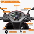 thumbnail image 5 of Xlluproid Heavy Duty 4-Wheel Mobility Scooterfor Seniors & Adults,Powerful 1000W Brushless Motor,500 lbs Capacity,38 Miles 3-Speed Long Range,All Terrain Mobility Scooter with Lockable Trunk,Red, 5 of 8