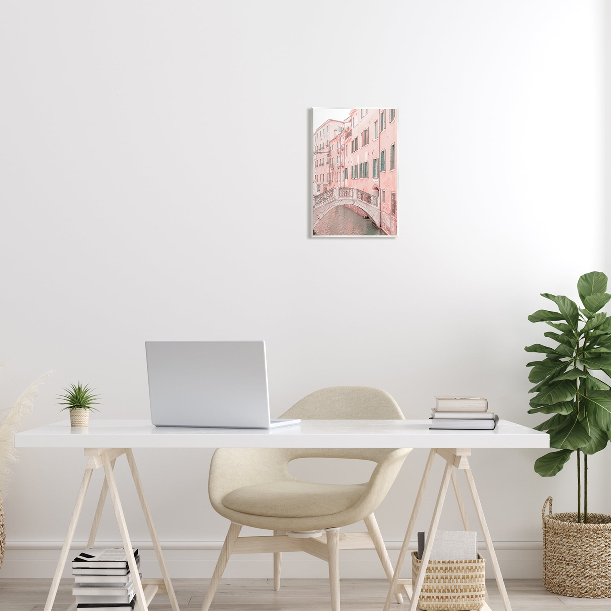 Stupell Industries City Canal Bridge Photography Town & City Photography Unframed Art Print Wall Art