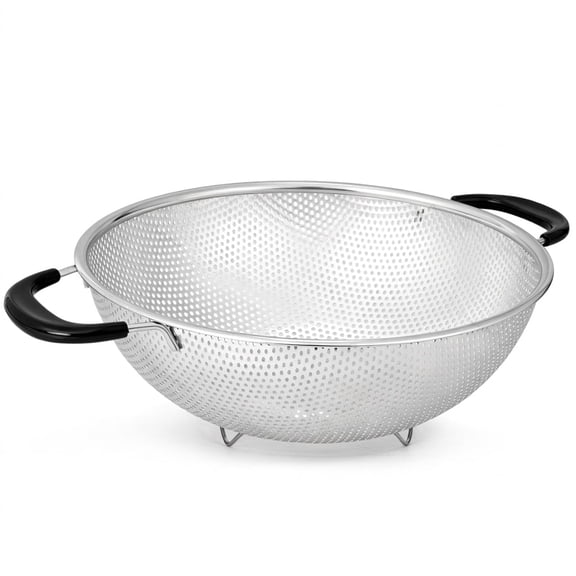 KAFOOR 5QT Strainer Basket with resting feet | Fine Mesh Strainer and Colander for rice, quinoa, pasta, fruits and vegetables