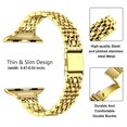 thumbnail image 3 of Correa para Apple Watch MioHHR Slim Metal de 42 mm (Serie 10), color dorado, 3 of 8