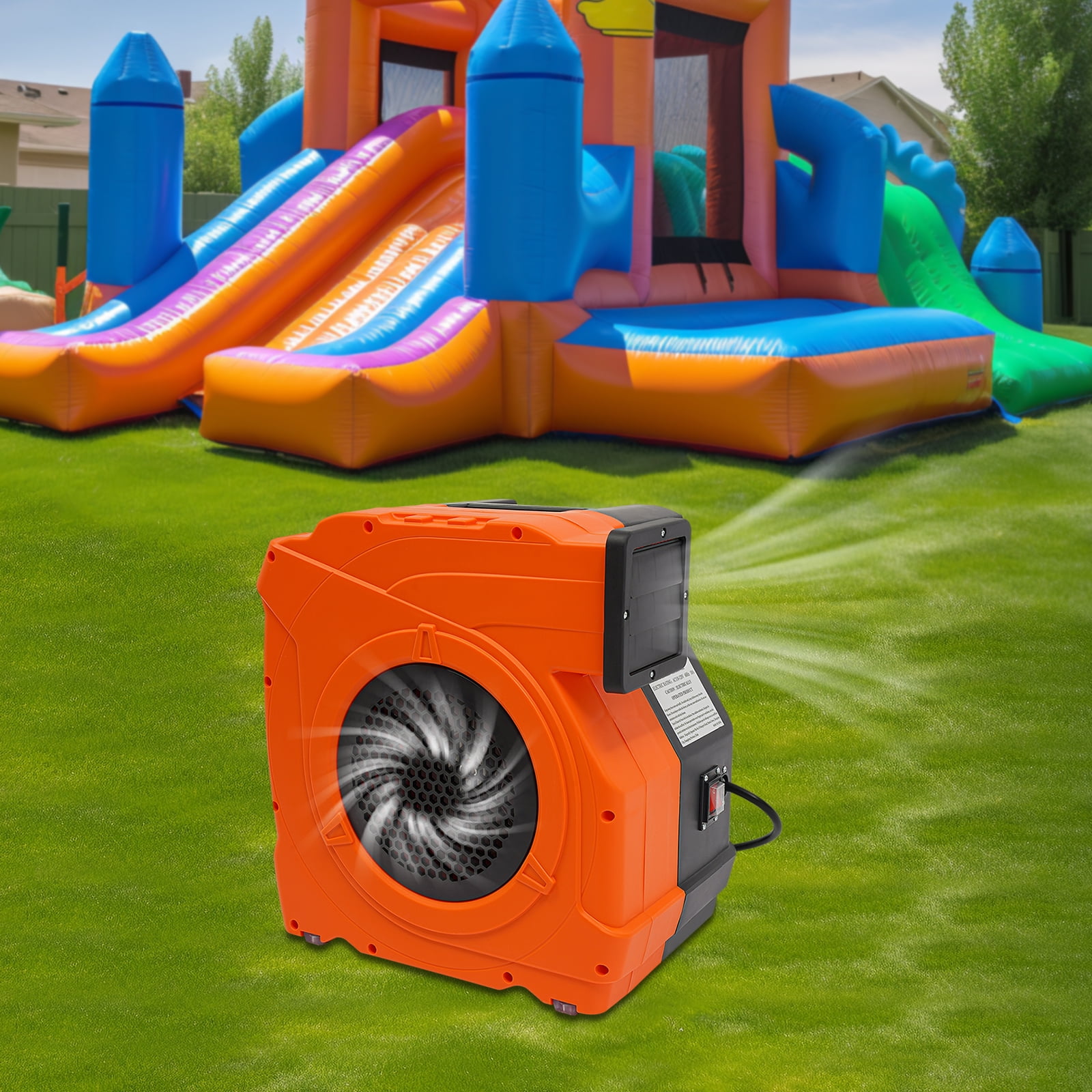 3HP Bounce House Blower, 2150W Portable Commercial Air Blower for Large Water Slides Inflatable Castle Jump Slides, Efficient Inflation Ready-to-Use, 3350Rpm