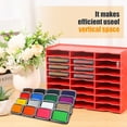 thumbnail image 5 of Ink Pad Holder 12/24/48 Slots Space Saving Stamp Pad Storage Organizer Waterproof Ink Mat Storage Rack Painting Tray Rack for Crafts Supply, 5 of 10