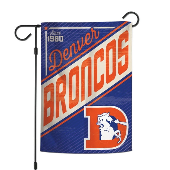 NFL Denver Broncos Retro 12" x 18" Garden Flag