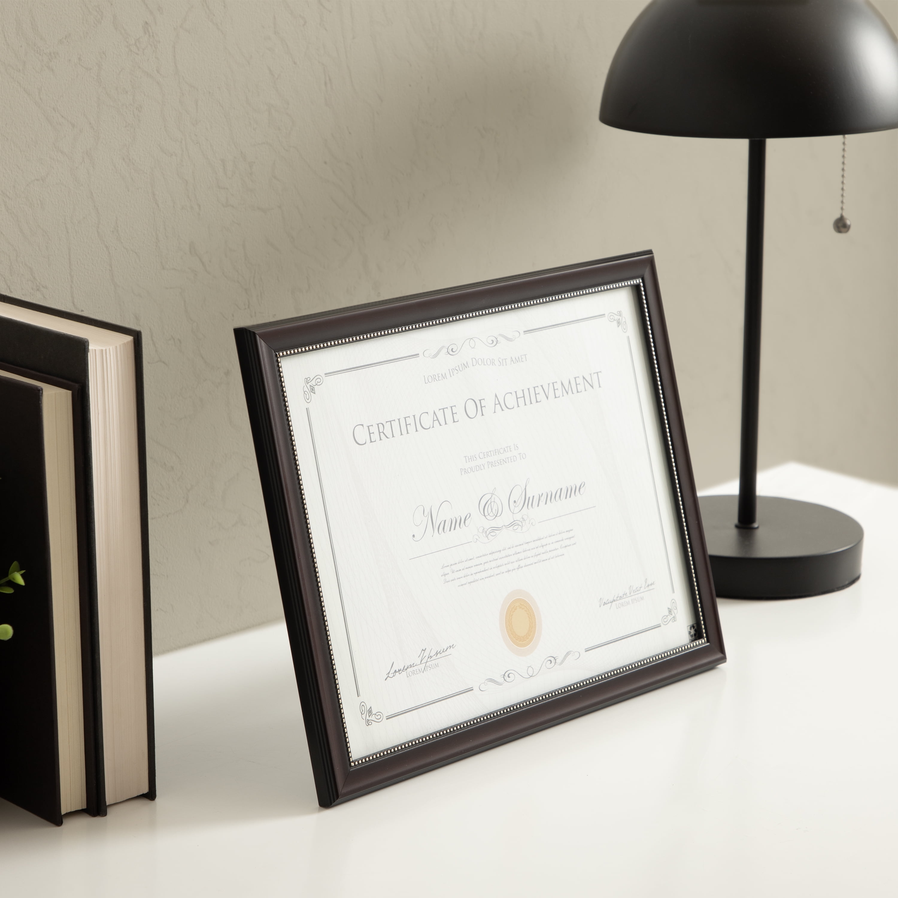 DesignOvation 8.5x11 Mahogany Document Certificate Picture Frame