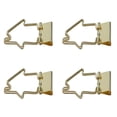 thumbnail image 3 of Binder Clips, Non Damage Electroplated Paper Clamps Cute Portable 15Pcs Strong Clamping Force With Long Tail For File Storage House Shaped Handle, 3 of 8