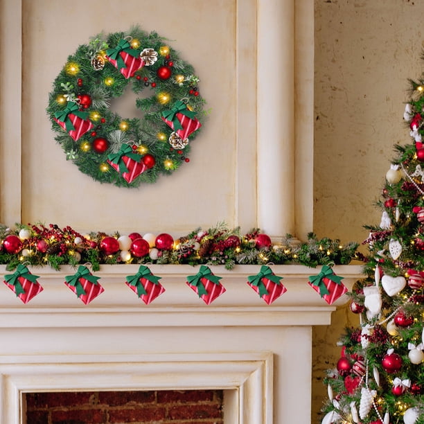 Adornos navideños, mini bolsas de regalo, gorros navideños, colgantes pequeños, colgantes para árbol de Navidad.