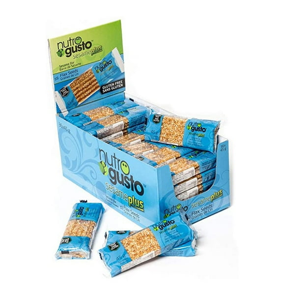 Nutrogusto Plus with Flax Seed Healthy Snack Bar for On The Go, 45g x 36 Packs