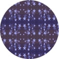 thumbnail image 1 of Ahgly Company Machine Washable Indoor Round Transitional Purple Sage Bush Purple Area Rugs, 4' Round, 1 of 7