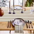 thumbnail image 3 of Table Runner Khaki Stripes Table Decoration for Kitchen Dinning Browm Vertical Striped Table Decoration for Indoor Outdoor Party Wedding Decor 13x90inch, 3 of 7