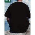 thumbnail image 2 of [Bear And Money Fly T-shirt] Premium Bear And Money Fly Pattern Print T-shirt - Men's Fashionable Casual Thick Pure Cotton Short Sleeved Round Neck, 2 of 5