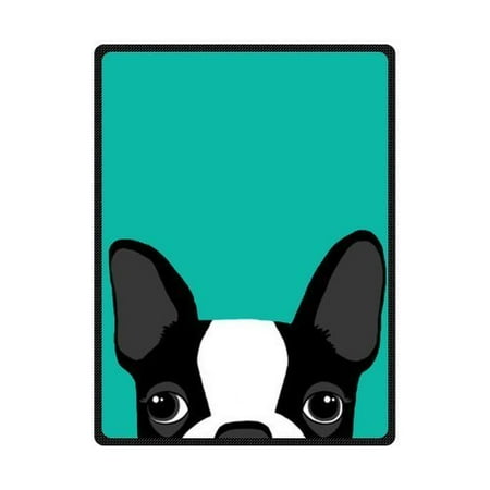 RYLABLUE Boston Terrier Art Fleece Throw Blanket 58x80 inches