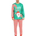 thumbnail image 1 of Christmas Pajamas Set  Neck Long Sleeve Washable Quick Drying Cartoon Print  Family Loungewear Sleepwear, 1 of 8