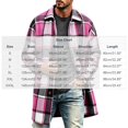 thumbnail image 6 of Mineart Men's Plaid Trench Coat Lapel Collar Mid Long Jacket Winter Outwear, 6 of 6