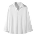 thumbnail image 2 of Blusas y camisas de manga larga con cuello en V para hombre, moda informal, cuello alto, camisa de manga larga, blusa con solapa para hombre, 2 of 4