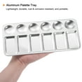 thumbnail image 4 of Uxcell 9" x 4.3" 12 Wells Rectangle Aluminum Paint Palette Tray Paint Mixing Pallet for Oil Painting, 4 of 6