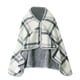 thumbnail image 1 of Naiovety Mujer cobija vestible sudadera último invierno esencial suave cálido polar sudadera TV manta Toallas y Paños gris blanco, 1 of 6