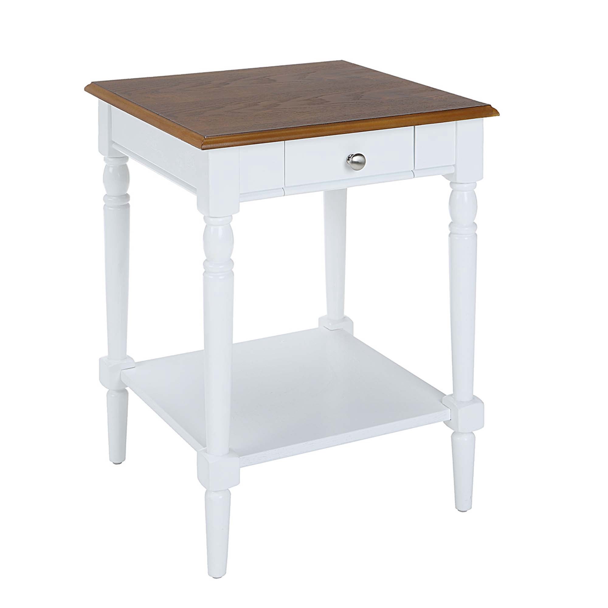 French Country 1 Drawer End Table with Shelf