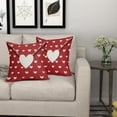 thumbnail image 6 of Valentines Day Pillow Covers 16x16 Inch Set of 2 White Heart Red Envelope Cotton Linen Decorative Throw Pillow Case Holiday Print Cushion Covers for Bedroom Sofa Living Room Chair Home Decor, 6 of 6