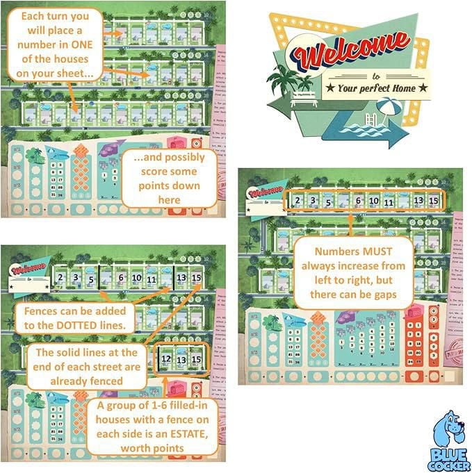 "Blue Cocker Games : Welcome to...Votre Maison de Rêve - Jeu de société en anglais pour toute la famille - 1 à 10 joueurs - À partir de 10 ans"