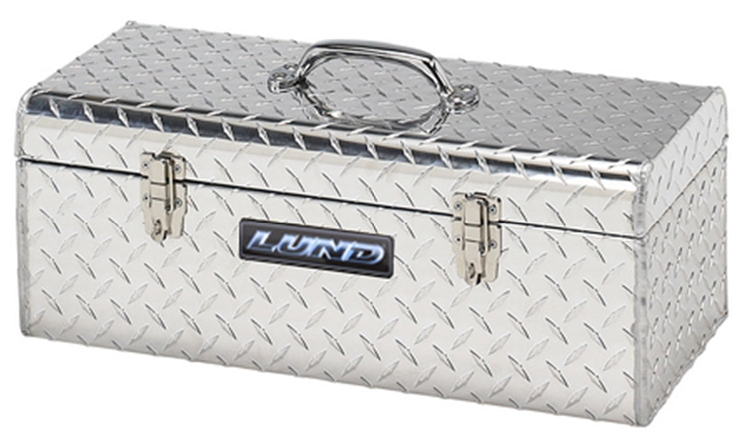 Lund 5124T 24Inch Aluminum Handheld Tool Box, Diamond Plated, Silver
