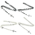 thumbnail image 5 of SIEYIO Vintage Crosses Pendant Necklace for Men Women Gothic Accessories Neck Beaded Black/White Chain Collarbone Chain Charm, 5 of 9