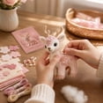 thumbnail image 6 of DIY Felt Deer Sewing Kit, Enchanted Forest Blush Felt Patchwork Craft Set, Handmade Stuffed Fawn Making Supplies with Instruction Book for Home Decor & Gift, 6 of 7