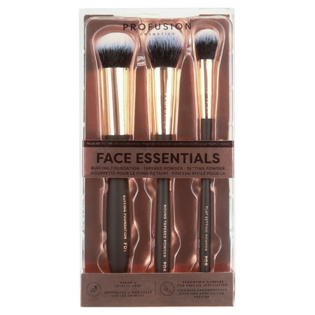 Profusion Cosmetics Face Essential 3Pc Face Brush