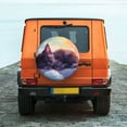 thumbnail image 6 of Salouo Colorful Cloud Sleeping Cat Print Spare Tire Cover 14-17 inch Spare Tire Protector Universal Tough Tire Wheel Cover for Trailer SUV and Truck-, 6 of 6