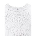 thumbnail image 4 of Women Cutout Crochet Spliced Keyhole Back Mock Neck Solid Color Tops, 4 of 7