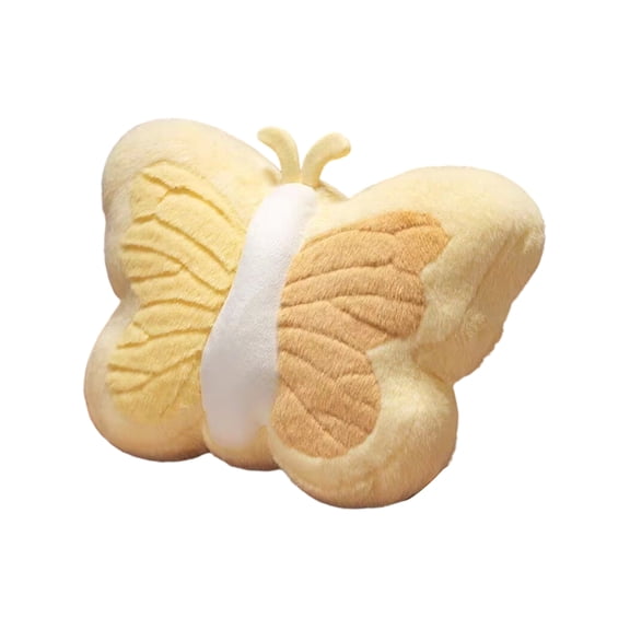Butterfly Plush Throw Pillow Soft Stuffed Back Cushion with Premium PP Cotton Filling for Bed Couch Sofa Lumbar Support and Aesthetic Home Decor for Dorms and Rooms Yellow