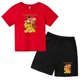 thumbnail image 3 of Conjunto de 2 piezas de camiseta y pantalones cortos con estampado de El Rey León Simba para niños y adolescentes, ropa informal de manga corta, traje de moda, 3 of 5