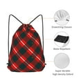 thumbnail image 5 of XMXT Unisex Drawstring Backpack for Women Men, Retro Christmas Rhombus Print Waterproof Gym Bag String Bags for Shopping Sport Travel, m, 5 of 8