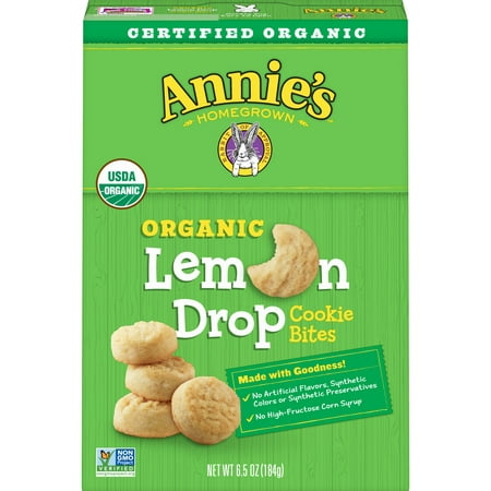Annie's Certified Organic Lemon Drop Cookie Bites, 6.5