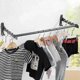 thumbnail image 2 of Wall Mounted Clothes Rack, Foldable Clothes Rails Folding Wall Hanger, Metal Wall Mounted Clothes Rack, Drying Rack for Bedroom Bathroom, 80cm Long Bl, 2 of 5
