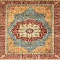 thumbnail image 1 of Ahgly Company Indoor Square Abstract Brownish Green Abstract Area Rugs, 5' Square, 1 of 6