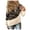 Khaki, variant on Shirts for Women Trendy Work Winter Comfy Hooded Long-sleeved Bubble Cuff Drop Shoulder with Pocket Patchwork Leisure Polyester Sweatshirts Hoodies(Yellow,XXXL)