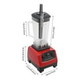 thumbnail image 2 of Blender, Commercial Kitchen Food Blender, Smoothie Blender, Used For Milkshake Crushing Frozen Dessert Soup (red), 2 of 9