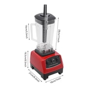 Blender, Commercial Kitchen Food Blender, Smoothie Blender, Used For Milkshake Crushing Frozen Dessert Soup (red)