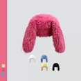 thumbnail image 2 of Gorros con Orejas de conejo para mujer, gorro de felpa rosa y roja, estilo coreano Ins Niche, para mantener el calor, para fotografía, novedad de 2023, 2 of 4
